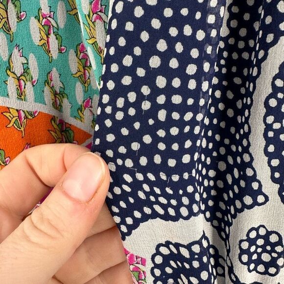 Diane Von Furstenberg Womens Silk Camila Off The Shoulder Top Multi-Color Size 4 - Picture 7 of 11